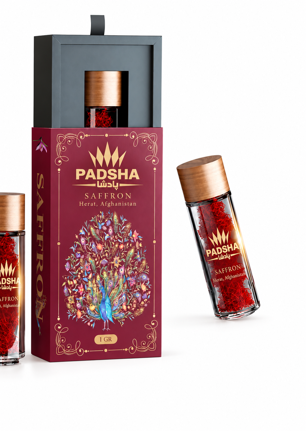 پادشا جعبه طاووسی زعفران ۱ گرم